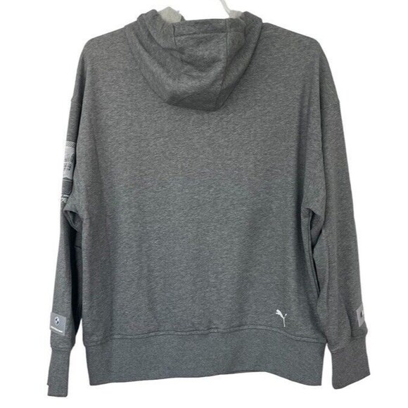 PUMA BMW Motorsport Street Oversized Hoodie Heathered Gray M1 Procar Large NEW - Picture 2 of 11